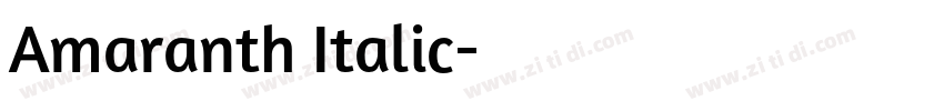 Amaranth Italic字体转换